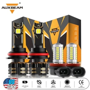 For Mitsubishi Mirage G4 2017-2018 AUXBEAM 6000K LED Headlight Fog Light Canbus - Picture 1 of 12