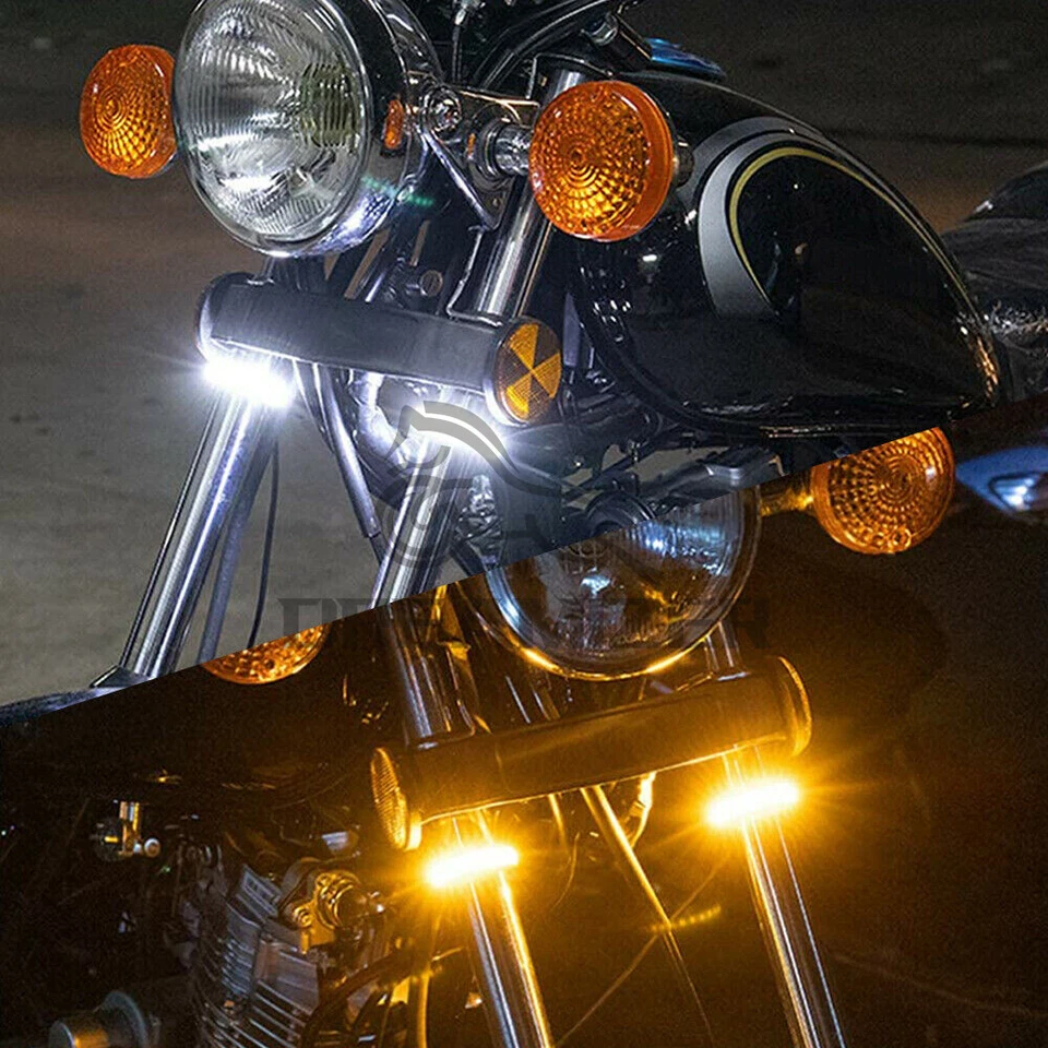 For Victory Motorcycle Flowing LED Turn Signal Strip Blinker White/Amber Light - Image 1 of 4