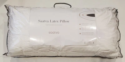 SAATVA LATEX PILLOW KING Size 18x34 ORGANIC COTTON Luxury HIGH LOFT $185.00 - Image 1 of 4