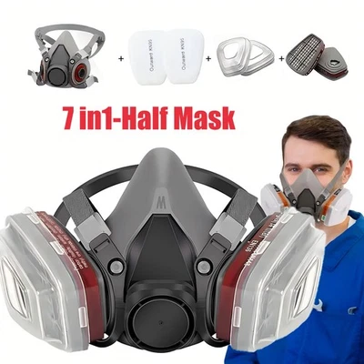 Half Face Gas Mask Painting Spraying Respirator Facepiece reusable respirator US - Image 1 of 4