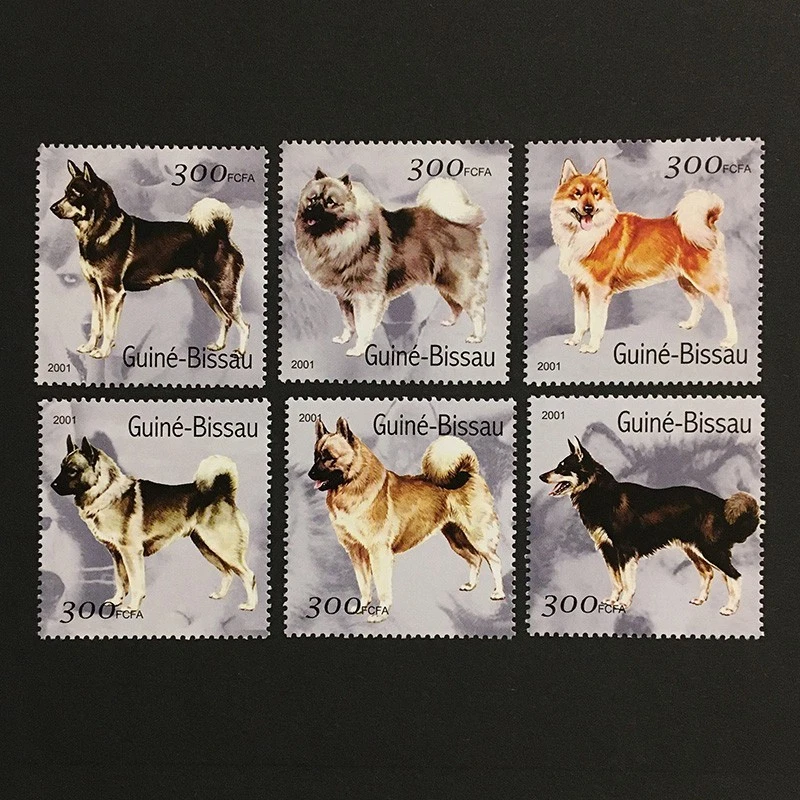 Guinea Bissau 2001 part set MNH ** dogs Mi#1571-1576 YT#855-860 - image 1 of 1