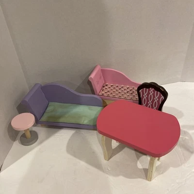 Lote de 5 Piezas Muebles Madera Muñeca KidKraft Escala 1:6 Piezas Proyecto Foto 1 de 4