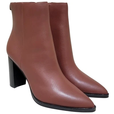 Calvin Klein Women Yenny Pointed Toe Ankle Booties Size US 8.5M Dark Red Leather - Image 1 of 4