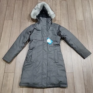 300 $ Columbia Apres Arson II lange Daunenjacke mit Kapuze grau Gr. SM XL0463-023 - Bild 1 von 11