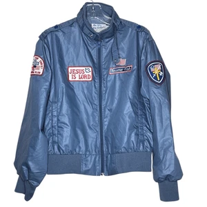 Four Seasons Newmar Klub Blue Long Sleeve Racing Jacket Size S Full Zip Patches - Picture 1 of 11