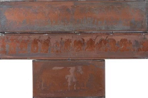 Bloques de impresión de cobre vintage de vacas/vaqueros occidentales. - Imagen 1 de 4