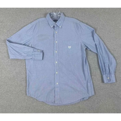 Men's Chaps Ralph Lauren Easy Care Long Sleeve Dress Shirt Blue Button Down M - Image 1 of 4