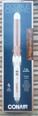 New Conair double ceramic 1 inch curling iron Classic Curls Upto 400F - Image 1 of 3