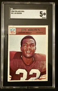 Philadelphia Football 1966 #41 Jim Brown Cleveland Browns graduado SGC 5 EX - Imagen 1 de 2