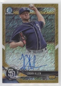 2018 Bowman Chrome Prospect Gold Shimmer Refractor /50 Logan Allen #CPA-LA Auto - Picture 1 of 3