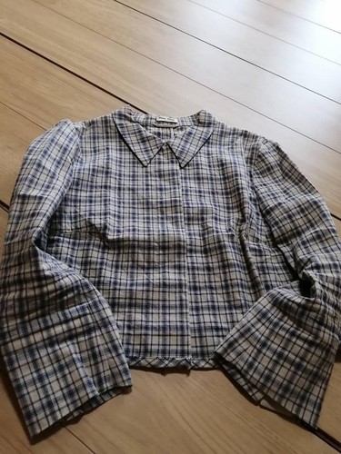 Giacca Miu Miu a quadri cropped taglia 40 beige usata