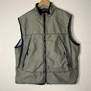Vintage Y2K Gap Tech Vest Mens Large Full Zip Nylon Gorpcore Windbreaker Green - Picture 1 of 6