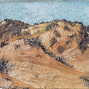 René Hansoul Belgien Küstenlandschaft Dünen Oostende? signiert Öl Leinwand 1928 - Picture 1 of 7