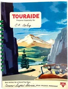 1953 CONOCO OIL & GAS vintage automobile travel atlas w/ road maps TOURAIDE BOOK - Picture 1 of 8