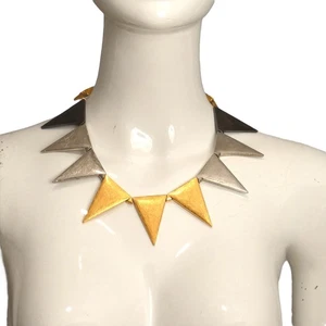 YVES SAINT LAURENT- 1982 Multi Color Metal Penant Necklace - Picture 1 of 3