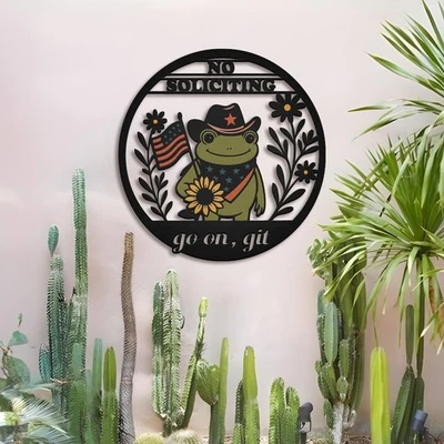 Letrero de patio sin solicitud, letrero de metal para puerta sin solicitud, letrero de no molestar Foto 1 de 4