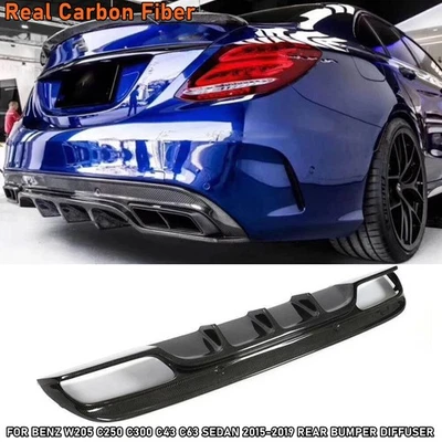 正品 CARBON 后置增压器 适用于 BENZ W205 C250 C300 C43 C63 SEDAN 2015-2019 — 第 1/4 张图片