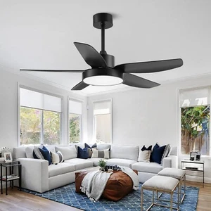 Modern Ceiling Fan with Light and Remote Control,46''Ceiling Fan with 3 Color - Picture 1 of 4