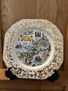 Lord Nelson pottery england plate history map of Cornwall