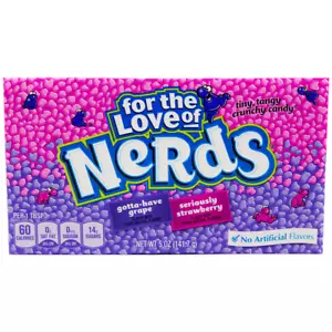 Caja de teatro Nestlé For The Love of Nerds sabor a fresa uva 141,7 g EE. UU. dulce - Imagen 1 de 2