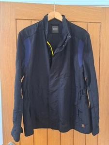 HUGO BOSS Jacket Casual Mens Coat EU 50 UK 40 Black Zip and Press Stud Pockets - Picture 1 of 19