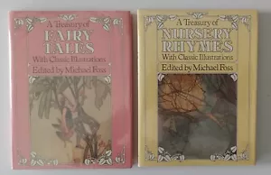 "A Treasury of Fairy Tales/Nursery Rhymes" 2 hardcover books w/DJ set - Picture 1 of 10
