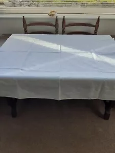 Vintage White Damask Tablecloth 51" x 49.5". - Picture 1 of 5