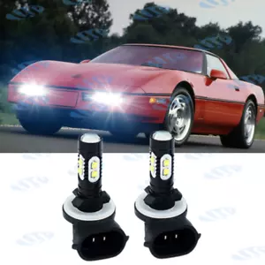 For 1991-1996 c4 Corvette 100W LED HID Fog Light Conversion Kit SUPER BRIGHT 2PC - Bild 1 von 4
