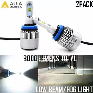 Alla Lighting H11 H9 H8 LED Headlight Kit Low Beam Fog Light Bulb 8000LM 6000K - Picture 1 of 6