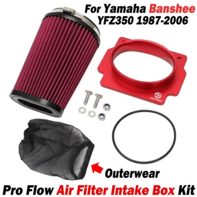 For Yamaha Banshee YFZ350 Air Filter Pro Flow Outerwear Airbox Adapter 1987-2006 - Image 1 of 4