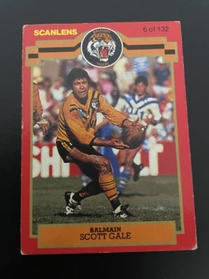 NRL 1986 Scanlens Vintage Trading Card #6 Scott Gale Balmain Tigers - image 1 of 2