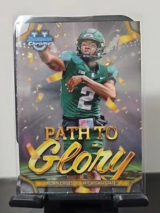2024 Bowman Chrome University Path to Glory PG-18 Aidan Chiles, Michigan State - Picture 1 of 6