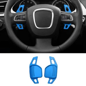 Fit For Audi Q7 2006 2007-2010 2011 Blue Aluminum Steering Wheel Shift Paddles - Picture 1 of 7