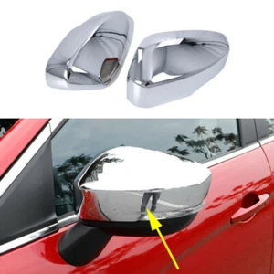 ABS Chrome Rear View Mirror Cover Trims For Mitsubishi Eclipse Cross 2018-2020 - Picture 1 of 8