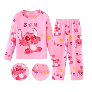 New Spring Children'S Clothing Sets Stitch Angel Boy Sleepwear Long Sleeved Pant - Picture 1 of 16