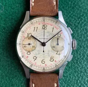 Vintage Wittnauer Multicolor Dial Manual Wind Stainless Steel Chronograph - Picture 1 of 13