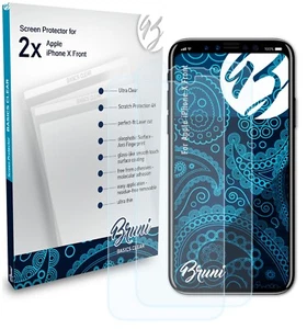 Bruni 2x Écran protecteur pour Apple iPhone X Front Protecteur d'écran - Photo 1 sur 4