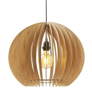 15.5″in KATANA WHITE OAK ROUND HARD-WIRED CEILING PENDANT LAMP - Picture 1 of 1