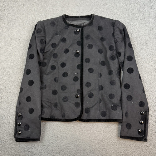 Giacca blazer vintage Givenchy Nouvelle Boutique nero a pois donna 40 cardigan
