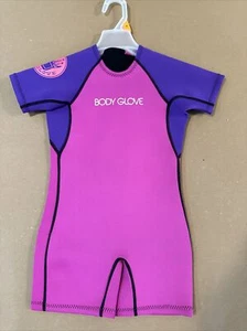 New Body Glove Child Medium 40-50 Lbs Springsuit Wetsuit Pink Purple 3-4 Years - Picture 1 of 3