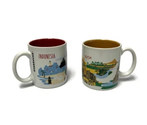 Starbucks Indonesia Series Demitasse 3 oz. Mugs Kuta & Indonesia Espresso Set - Picture 1 of 9
