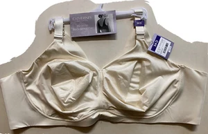 Sujetador transpirable suave para mujer Catherines 54D marfil sin alambre espalda talla grande nuevo con etiquetas - Imagen 1 de 8
