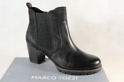 Botines Marco Tozzi Negro Cuero Genuino 25491 ¡NUEVOS! Foto 1 de 4