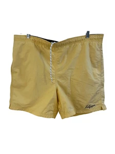 Tommy Hilfiger Yellow Swim Trunks. Size Large. Drawstring. Inside netting. Back - Picture 1 of 6