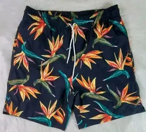 Old Navy Men's SZ XXL Black Floral Swim Trunks New - Picture 1 of 10