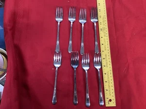 8 Rogers Bros. Adoration Silverplate Forks 6 3/4” - Picture 1 of 5