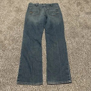 Ariat Rebar M5 Slim Straight Size 34x34 Mens Denim Blue Work Jeans Cowboy - Picture 1 of 7
