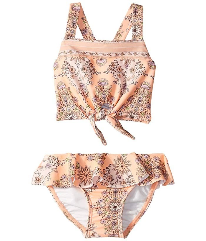 Juego Tankini Seafolly Kids She Sells conchas marinas con corbata delantera L104832 talla 5 AUS Foto 1 de 2