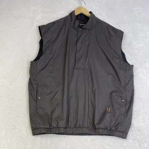 Footjoy Dryjoys Rain Vest Men’s XL Golf Houndstooth Performance Windbreaker - Picture 1 of 9