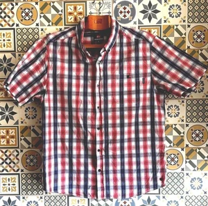 quiksilver Camisa Hombre Grande Algodón Rojo/Blanco/Azul - Imagen 1 de 9